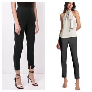 NEW SACHIN & BABI Sarina Cropped Pants Sz 0 Classic High Waist Black Business